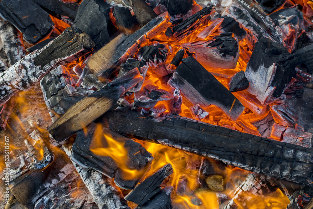 Burning logs closeup detailed background Burning logs closeup detailed background