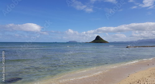 Chinaman's Hat From the Beach photo