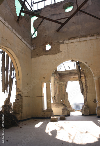 Inside ruined palace