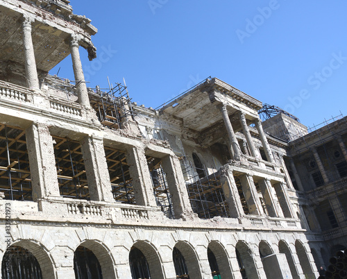 Collapsed terrace of palace