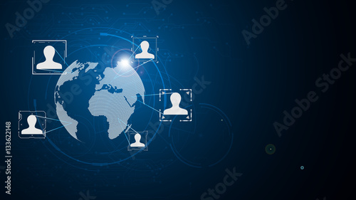 networking connection global concept design background