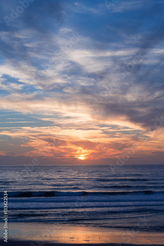 Atlantic ocean sunset  Lacanau France