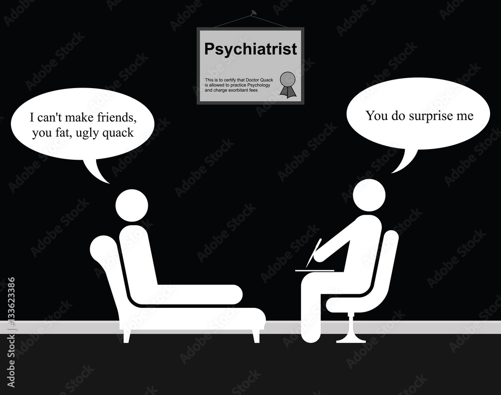 Psychiatrist couch with Doctor Quack and friends Psychiatrist couch with Doctor Quack and friends