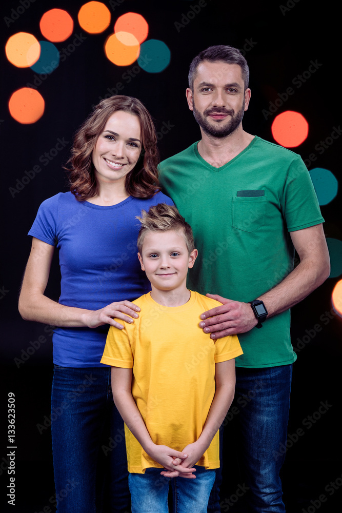 Fototapeta premium Happy family standing together