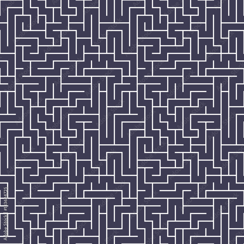 Vector graphic abstract geometry maze pattern. purple seamless geometric labyrinth background . subtle pillow and bed sheet design. unique art deco. hipster fashion print Vector graphic abstract geometry maze pattern. purple seamless geometric labyrinth background . subtle pillow and bed sheet design. unique art deco. hipster fashion print