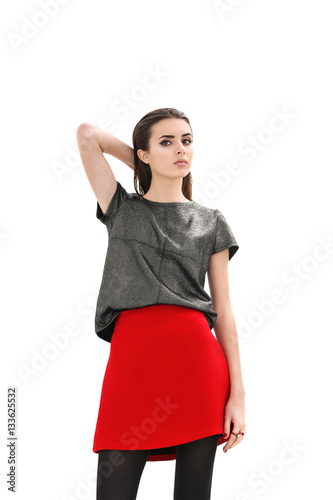 Beautiful woman in fashion ...
