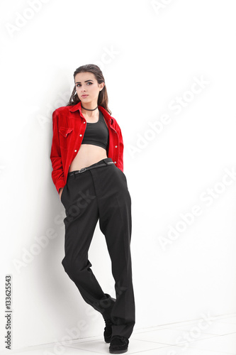 Beautiful woman in fashion ...