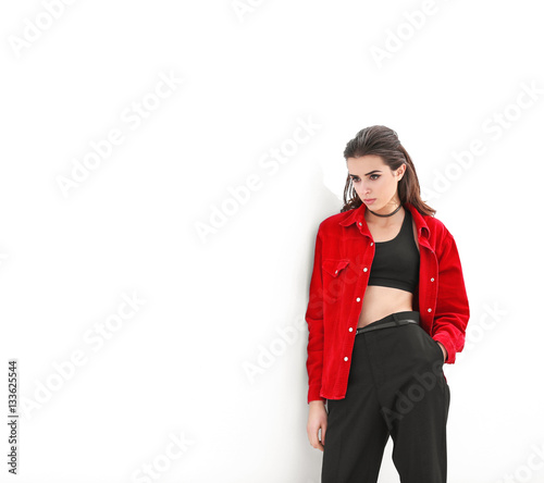 Beautiful woman in fashion ...