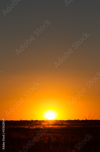 Sunset  silhouette  horizon  Namibia  Africa
