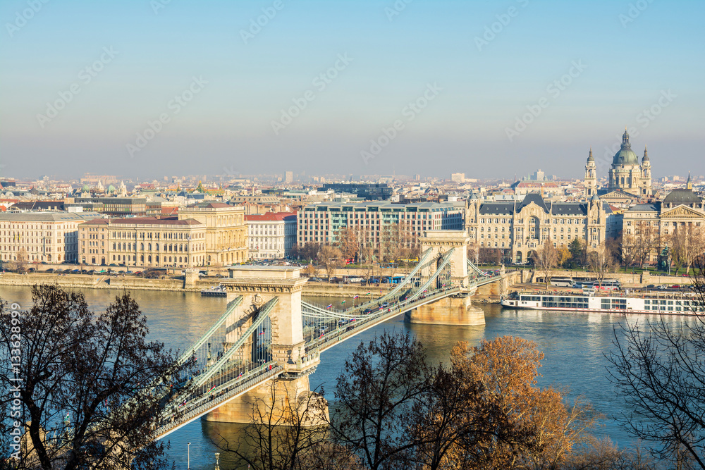 panoramic views to Budapest city, hungary