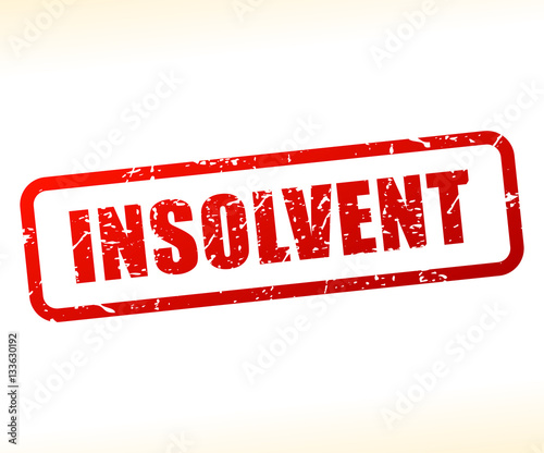 insolvent text stamp