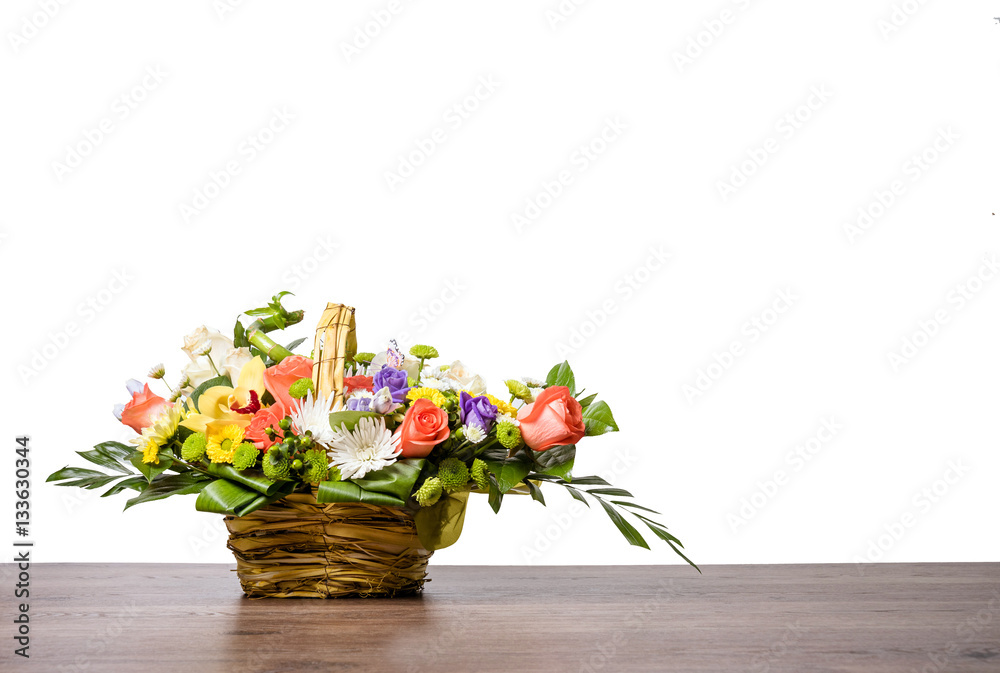 flower bouquet in basket