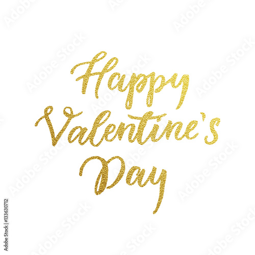 Happy Valentine day golden hearts greeting card