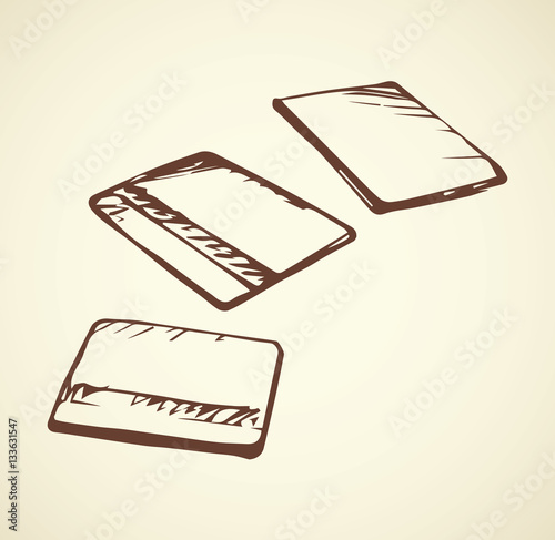 Bank card. Vector drawing
