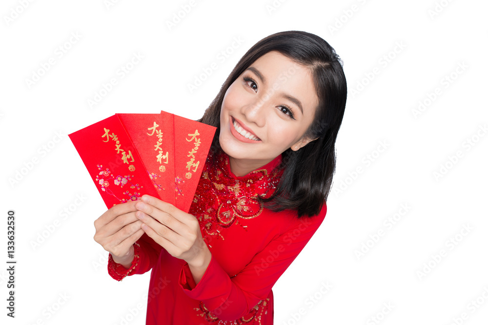 Portrait of a beautiful Asian woman on traditional festival cost Portrait of a beautiful Asian woman on traditional festival cost