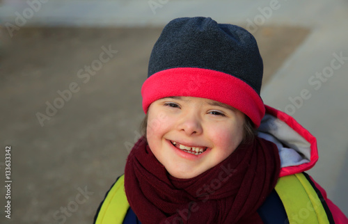 Little girl enjoy in the park