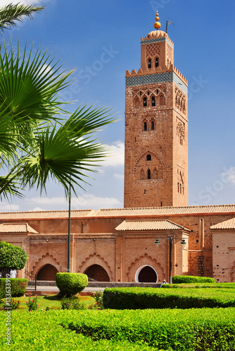 Koutoubia Mosque in the southwest medina quarter of Marrakesh photo