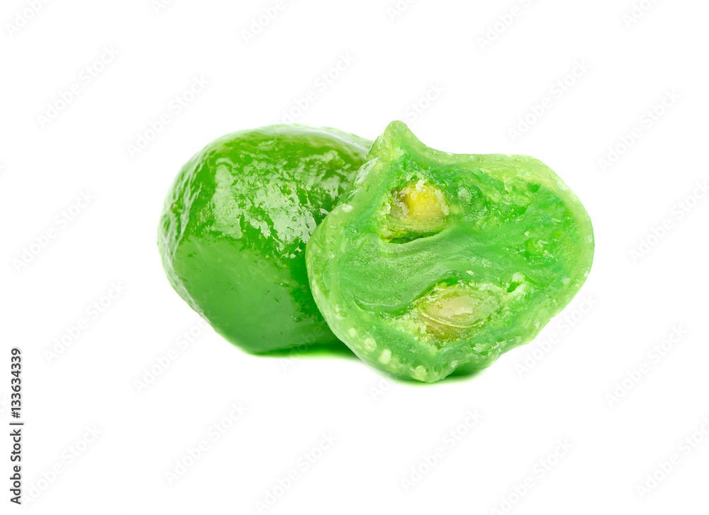 Dried green kumquat and half Dried green kumquat and half