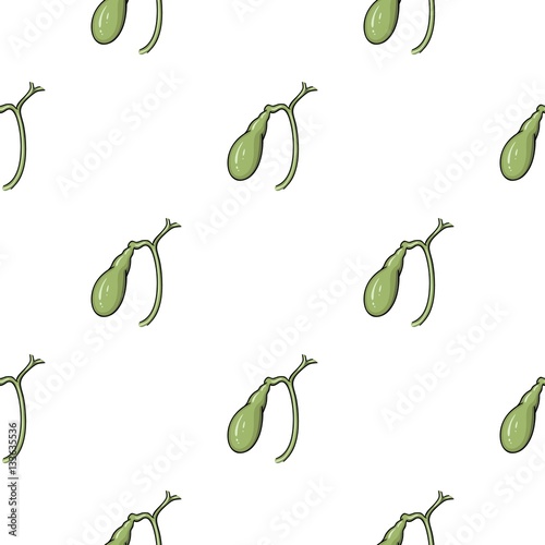 Human gallbladder icon in cartoon style isolated on white background. Human organs symbol stock vector illustration.