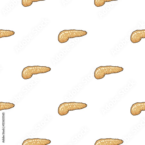 Human pancreas icon in cartoon style isolated on white background. Human organs symbol stock vector illustration.