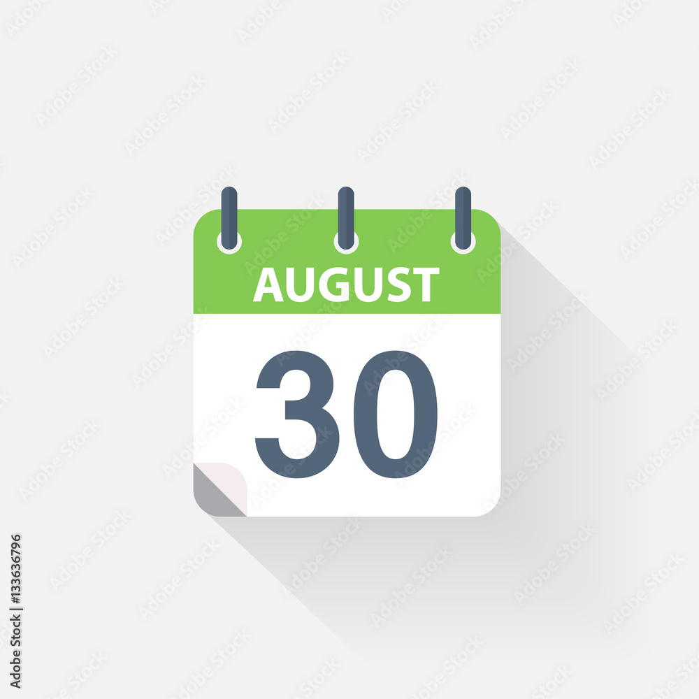 30 august calendar icon 30 august calendar icon