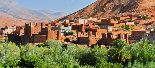 Obraz na płótnie Old berber architecture near the city of Tamellalt, Morocco