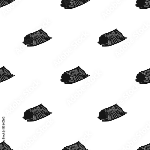 Crumpled paper icon in black style isolated on white background. Trash and garbage pattern stock vector illustration.