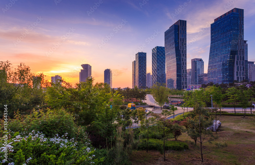 Obraz premium Songdo Central Park w Songdo