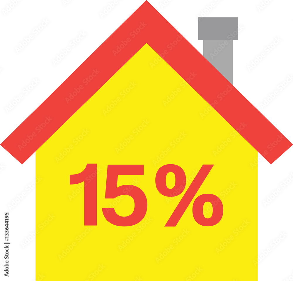 House with 15 percent