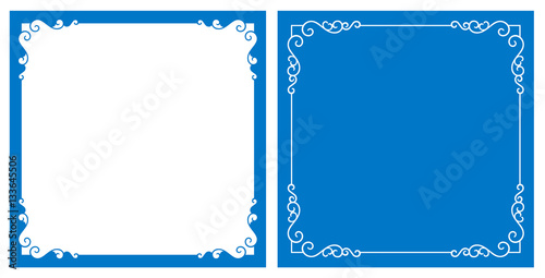 Vector decorative frame and background (Eps)