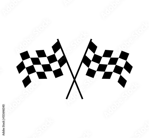 Crossed Checkered Flag Design