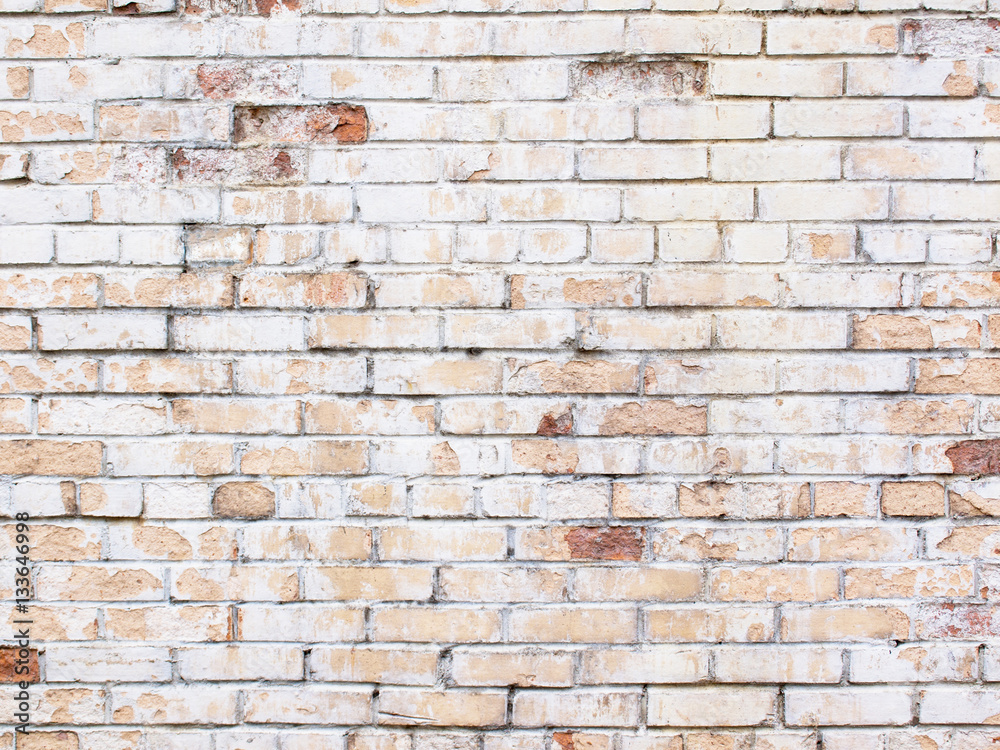 Fototapeta premium grunge white brick wall, stone surface as a background