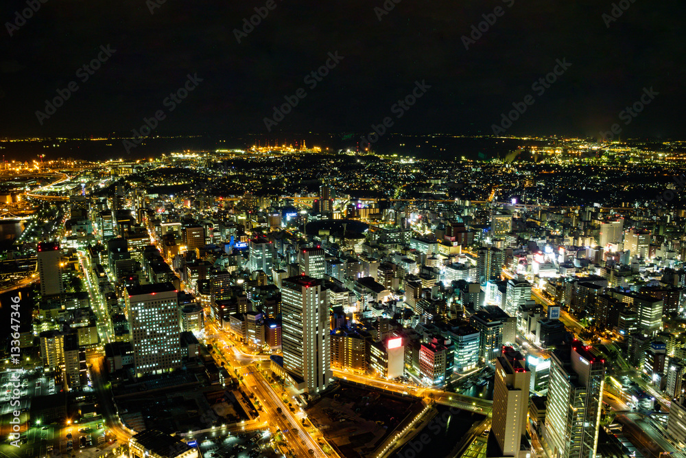 Minato Mirai 21,central business district of Yokohama, Japan. Initially developed in the 1980s, 15/jan/2017 JAPAN/KANAGAW/YOKOHAMA