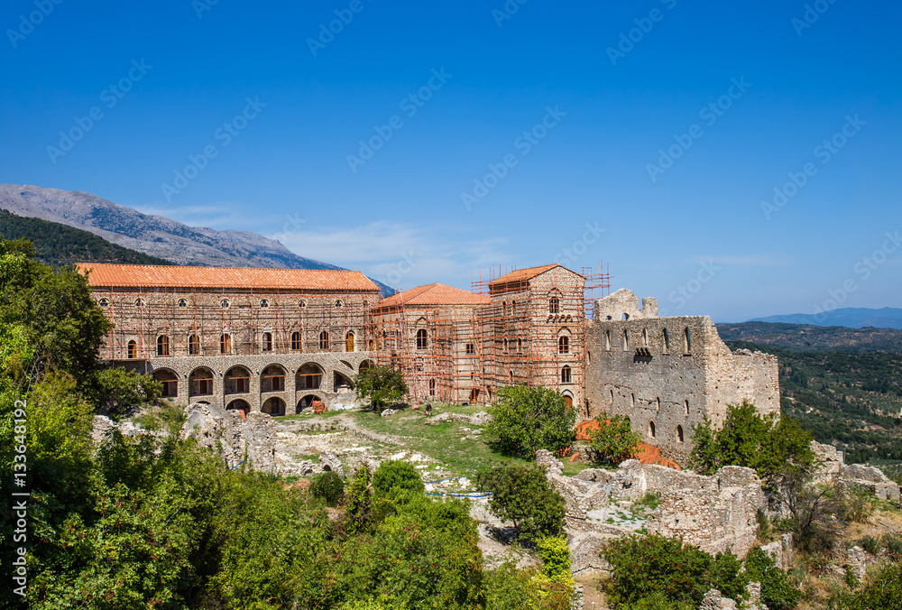 Byzantine city of Mystras, Peloponnes, Greece