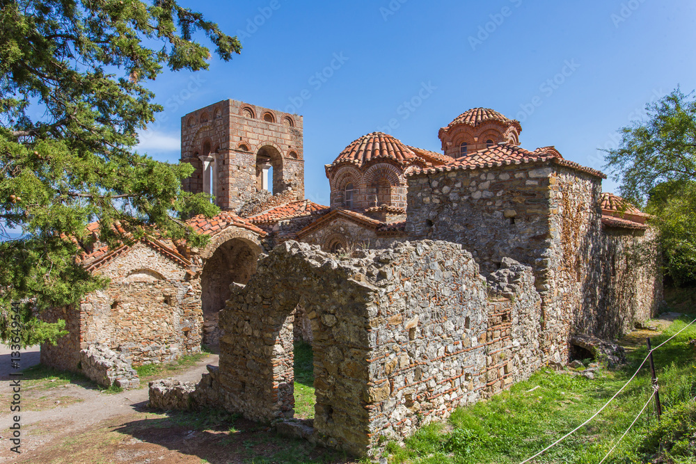 Byzantine church in medieval city of Mystras