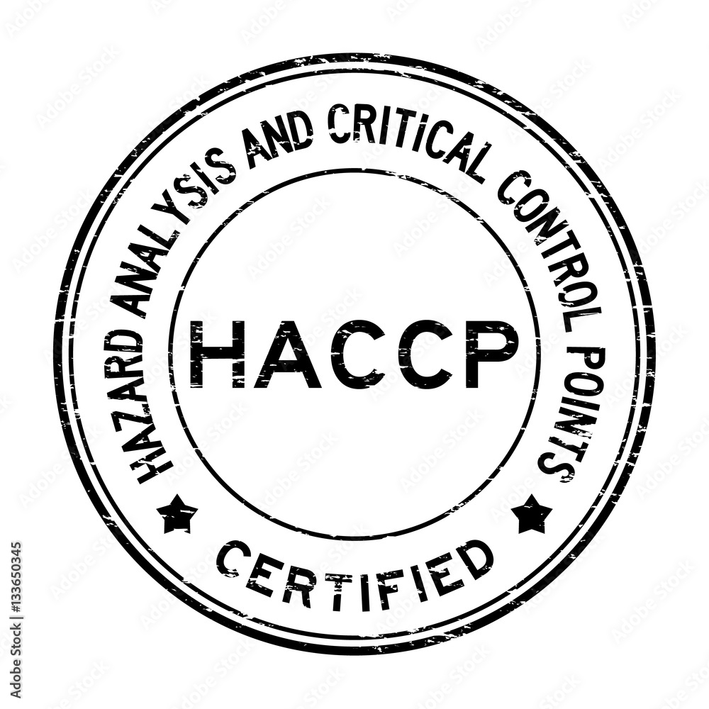 Grunge black HACCP (Hazard Analysis and Critical Control Points)