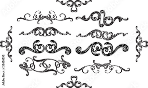 Ornate baroque splendid design set