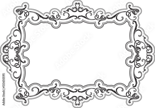Ornate baroque splendid frame