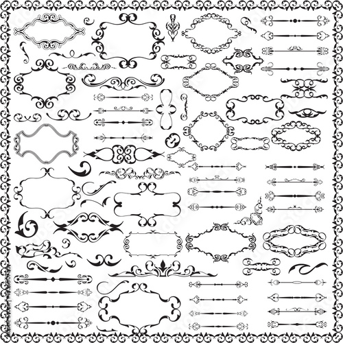 Vintage art design ornate set