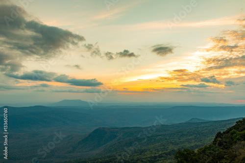 Landscape of Phukradung national park of Thailand