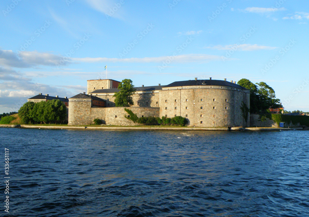 Vaxholm Fortress, the historic fortification in Stockholm Archipelago, Sweden 