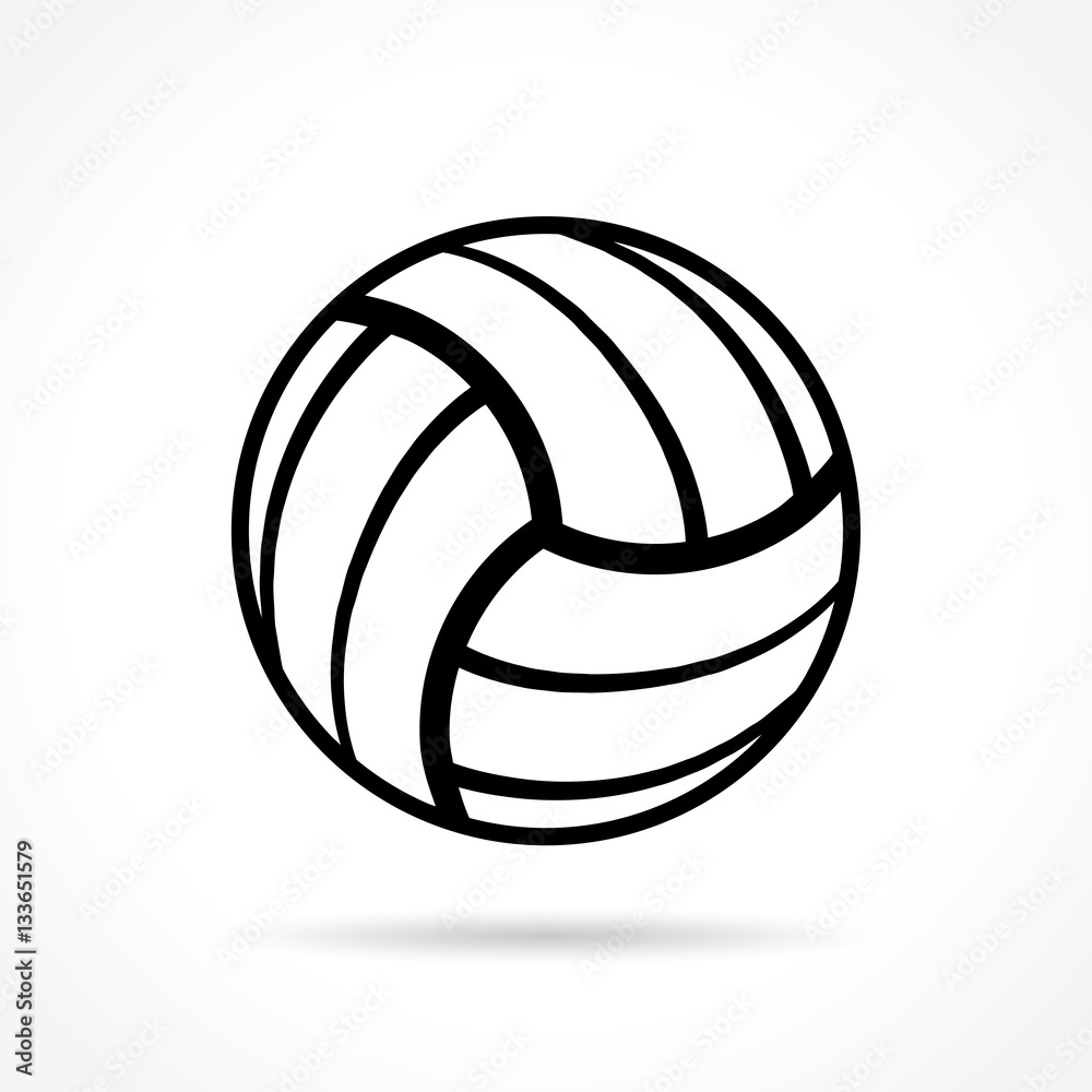 volleyball icon on white background