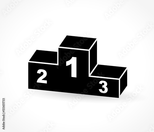 winner podium icon on white background