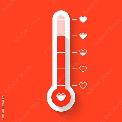 Love thermometer Valentines Day card idea