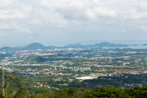 View city from golden Buddha Phuket in Thailand © vitmark