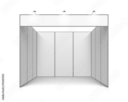 Blank white trade exhibition booth system stand