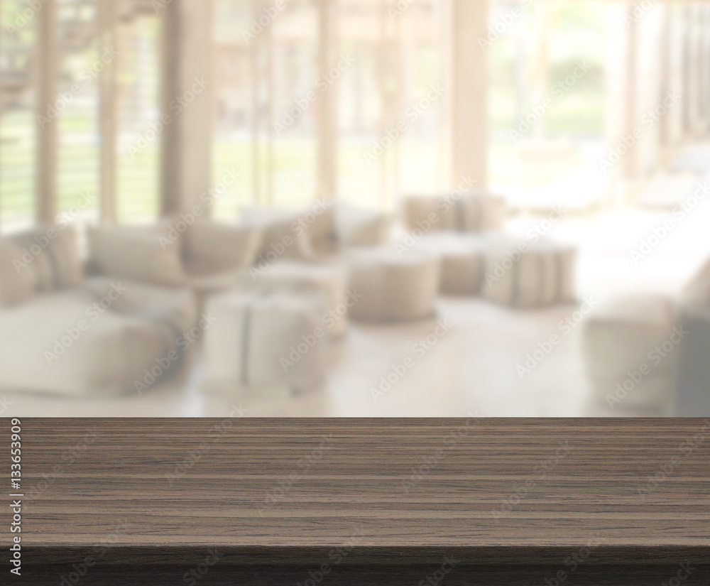 Table Top And Blur Living Room Of Background Table Top And Blur Living Room Of Background