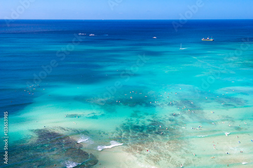 Sea view from the hotel in Waikiki