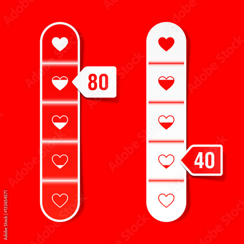 Love meter, Happy Valentines Day celebration design element
