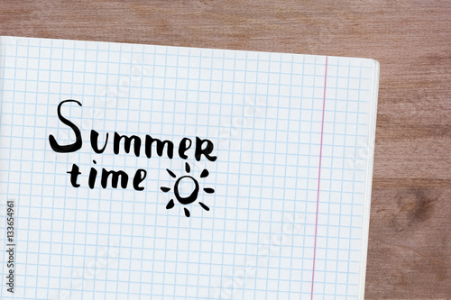 Summer time hand drawn lettering.